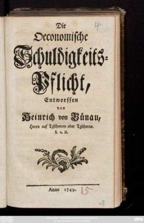Die Oeconomische Schuldigkeits-Pflicht