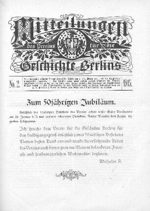 Zum 50jährigen Jubiläum