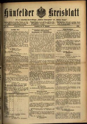 Ausgabe vom Samstag, den 20. Dezember 1913.