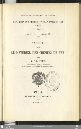 Rapport sur le matériel des chemins de fer