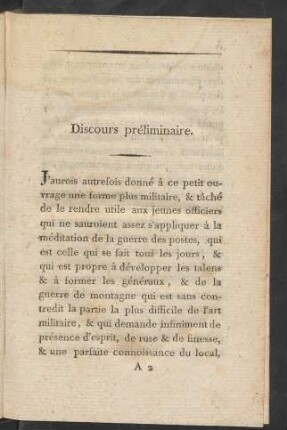 Discours préliminaire