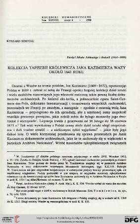 38: Kolekcja tapiserii królewicza Jana Kazimierza Wazy około 1643 roku