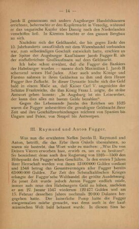 III. Raymund und Anton Fugger