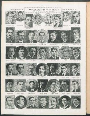 Técnicos egresados de la escuela industrial de la nación [Fotografías]