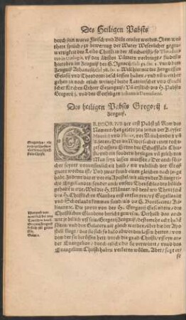 Des heiligen Papsts Gregorii i. Zeugniß.