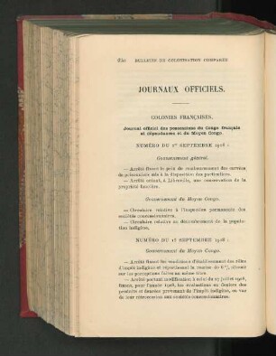 Journaux officiels.
