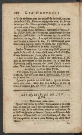 Les Questions De Lieu. Quo
