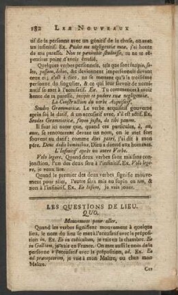 Les Questions De Lieu. Quo