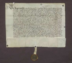 Huldigungsrevers der Stadt Heidelberg gegenüber Kurfürst Friedrich II. von der Pfalz.