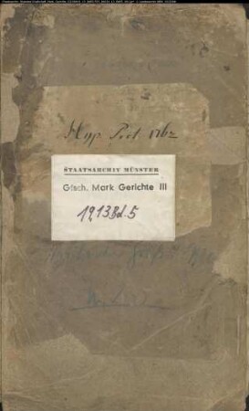 Belege zum Hypothekenbuch des Hochgerichts Schwelm Bd. 5