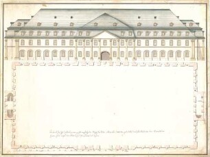 Eckert, Josephus Antonius; Darmstadt; Exerzierhalle - Grundriss, Ansicht