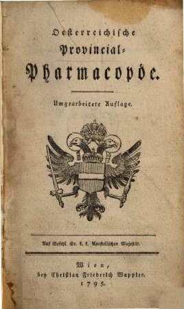Oesterreichische Provincial-Pharmacopöe