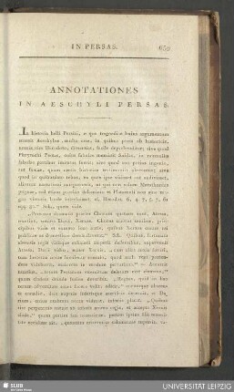 Annotationes in Aeschyli Persas