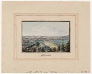 Ansicht von Herrnhut, Lithographie, um 1835 : Herrnhut. - Nicht ermittelbar , [1835]. - 1 Kunstblatt : Lithographie, altkoloriert ; Blattgröße 17 x 21 cm, Bildgröße 8 x 11 cm