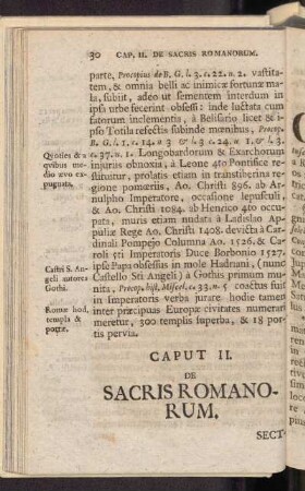 Caput II. De Sacris Romanorum