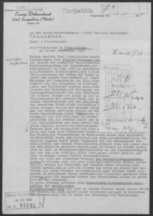 Schmalfelden: Visitationsbericht mit Pfarrbericht 1958