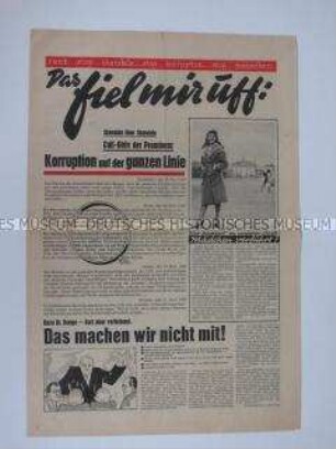 Sonderdruck der FDP Berlin zur Wahl des (West)-Berliner Abgeordnetenhauses 1958