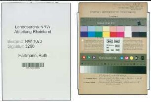 Entnazifizierung Ruth Hartmann , geb. 31.01.1914 (Kontoristin)