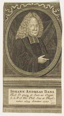 Bildnis des Iohann Andreas Danz