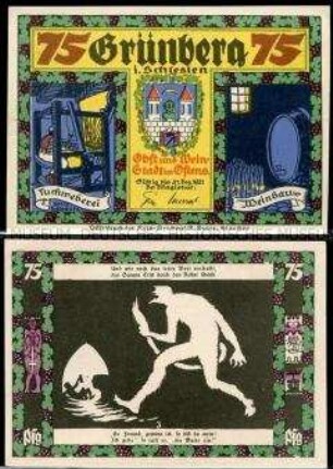Grünberg, Notgeldserie, 75 Pfennig