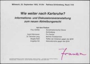 Wie weiter nach Karlsruhe?