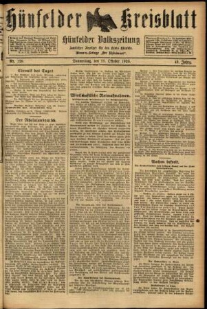Ausgabe vom Donnerstag, den 25. Oktober 1923.