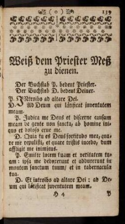 139-143, Weiß dem Priester Meß zu dienen