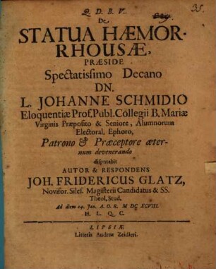De statua Haemorrhousae