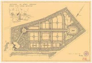 Friedhof: Grundriss 1:1000