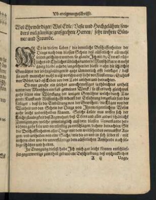 A2r-B1r, Wol Ehrwürdiger/ Wol Edle/ ...