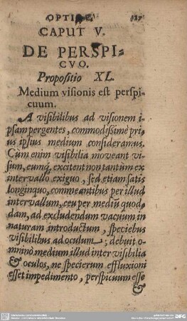 Caput V. De Perspicuo.