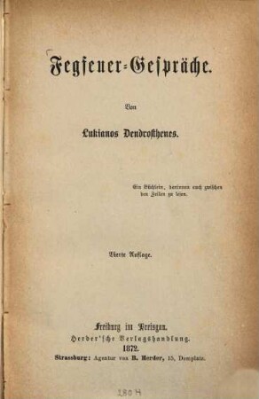 Fegfeuer-Gespräche, [1]