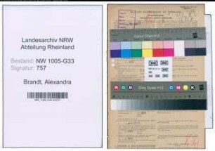 Entnazifizierung Alexandra Brandt , geb. 15.06.1897 (Lehrerin)