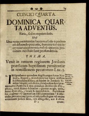 Concio Quarta. Dominica Quarta Adventus.