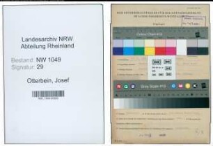 Entnazifizierung Josef Otterbein , geb. 13.11.1901 (Polizist)