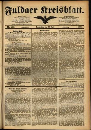 Ausgabe vom Donnerstag, den 30. Juli 1908.