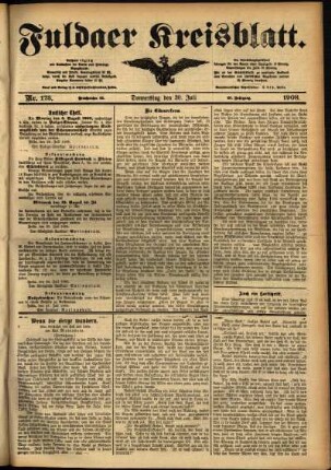 Ausgabe vom Donnerstag, den 30. Juli 1908.
