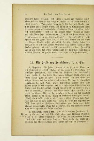 19. Die Zerstörung Jerusalems; 70 n. Chr.