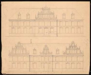Schloss Raake: Vorder- und Rückansicht