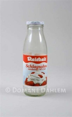 Warenmuster: Schlagsahne-Flasche der Firma "Reichelt"