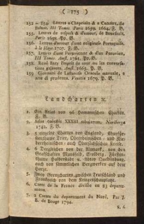 175-176, Landcharten.
