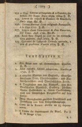 175-176, Landcharten.