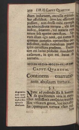 Caput quartum. Continens enarrationem abusuum torturae.
