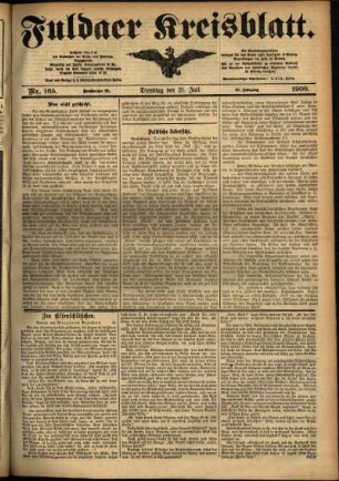 Ausgabe vom Dienstag, den 21. Juli 1908.