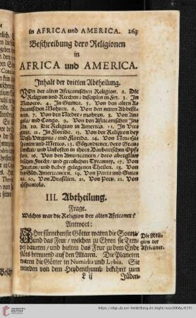 Inhalt der dritten Abtheilung