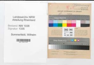 Entnazifizierung Wilhelm Sommerfeldt , geb. 05.11.1894 (Angestellter)