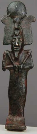 Statuette des Gottes Osiris, stehend mit Atef-Krone