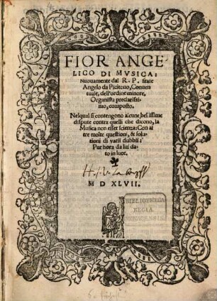 FIOR ANGELICO DI MVSICA