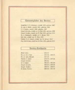 Vereins-Vorsitzende