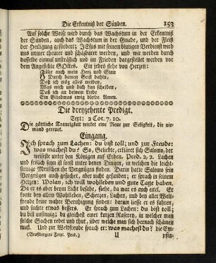 153-173, Die dreyzehente Predigt